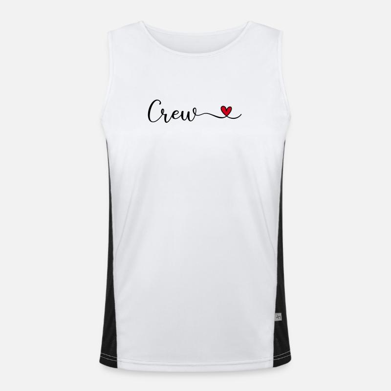 Équipe avec Heart Design Débardeur respirant contrasté Homme 