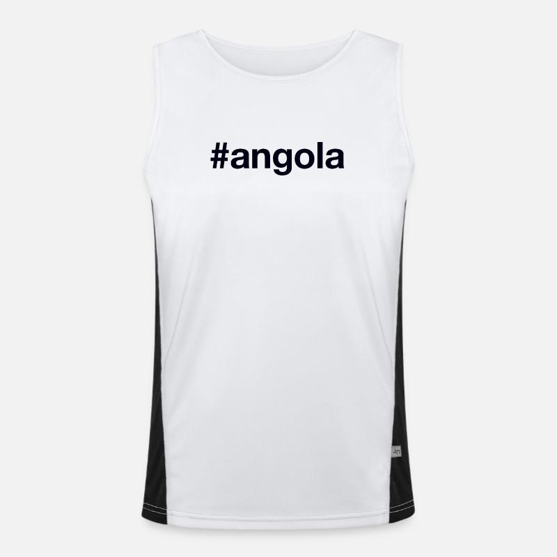 Angola Hashtag Funktionelles Kontrast-Tank Top für Männer 