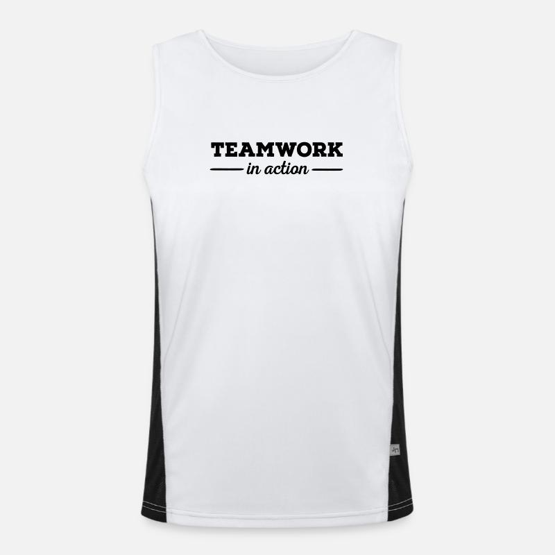 922360 1004360384 teamwork Funktionelles Kontrast-Tank Top für Männer 