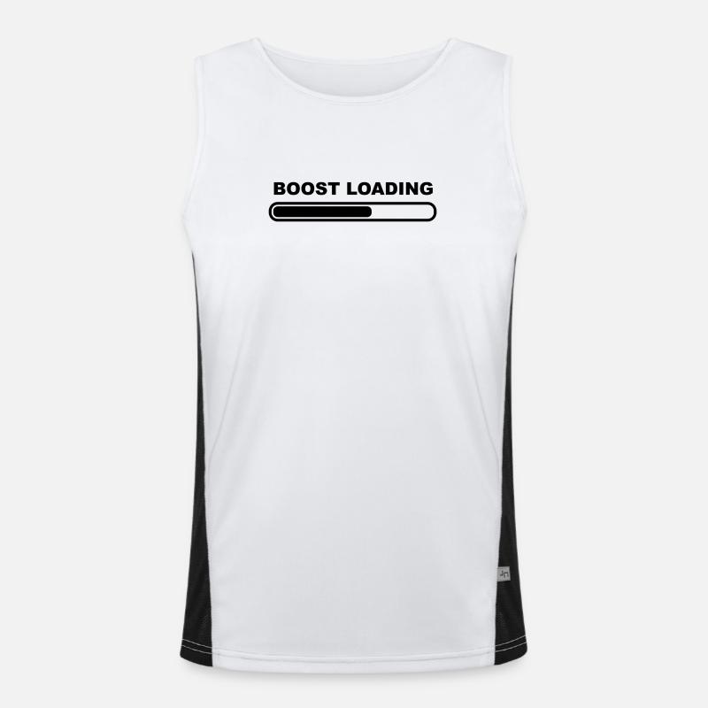 turbo car loading - Men's Functional Contrast Tank Top - white/black