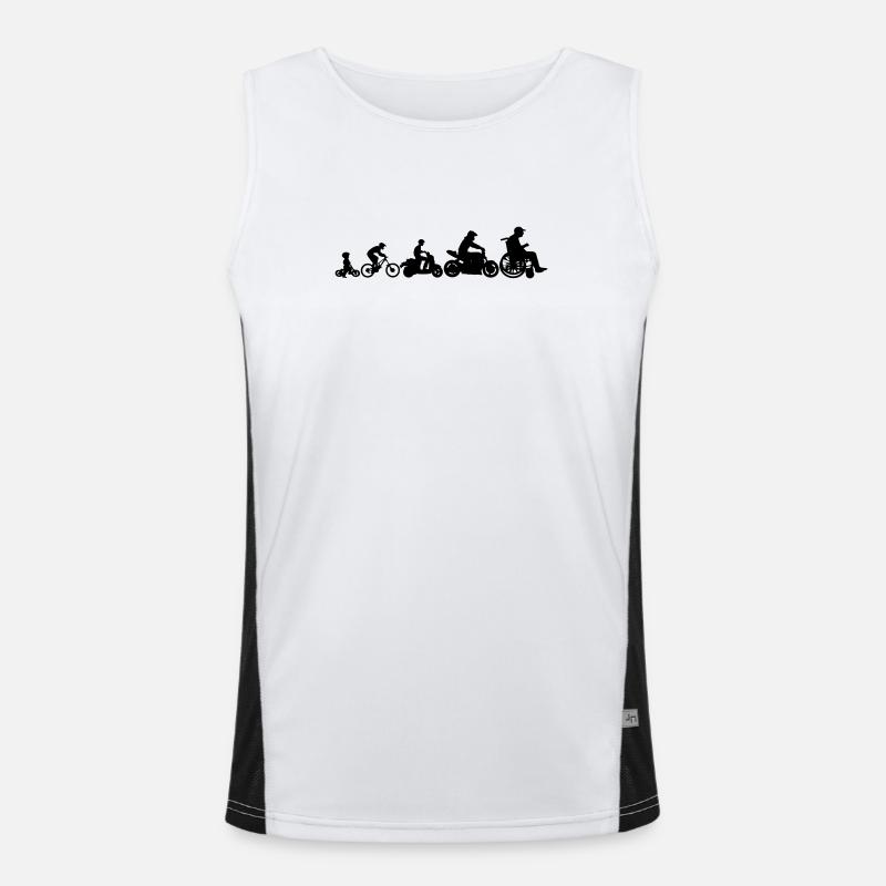 Evolution 2 wheels - Men's Functional Contrast Tank Top  - white/black