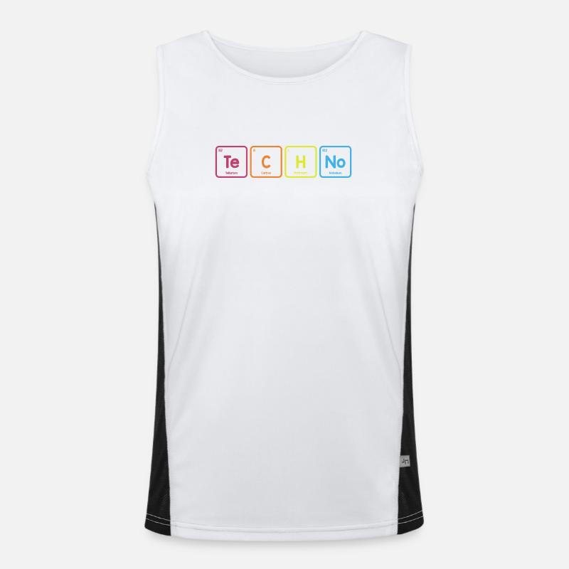 Techno-Elemente Funktionelles Kontrast-Tank Top für Männer 
