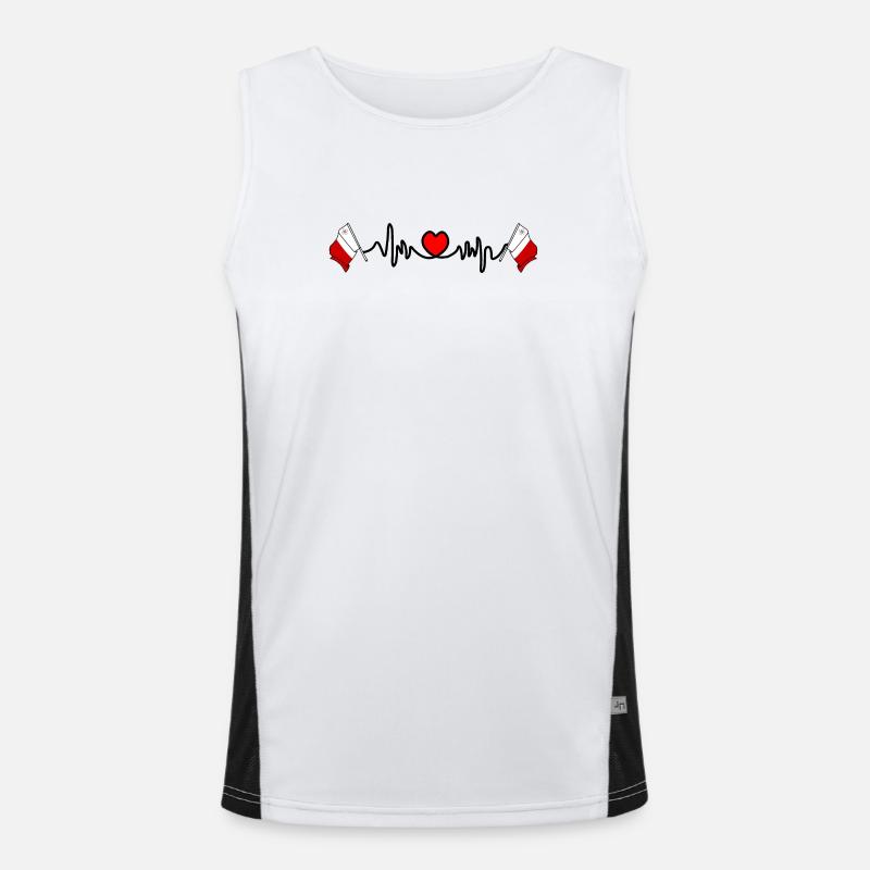 Herzfrequenz-Cardio für Malta Funktionelles Kontrast-Tank Top für Männer 