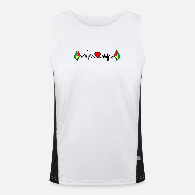 Herzfrequenz-Cardio für Guyana Funktionelles Kontrast-Tank Top für Männer 