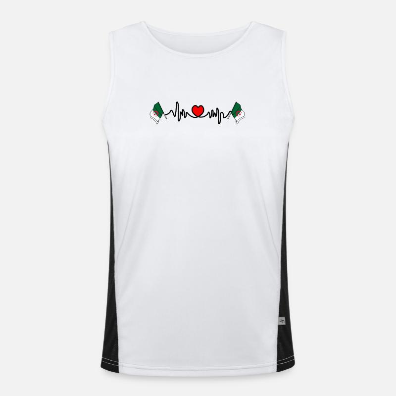 Herzfrequenz-Cardio für Algerien Funktionelles Kontrast-Tank Top für Männer 