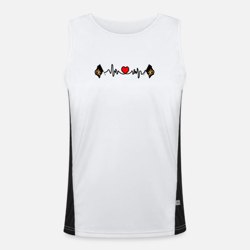 Herzfrequenz-Cardio Flämisch-Brabant Belgien Funktionelles Kontrast-Tank Top für Männer 