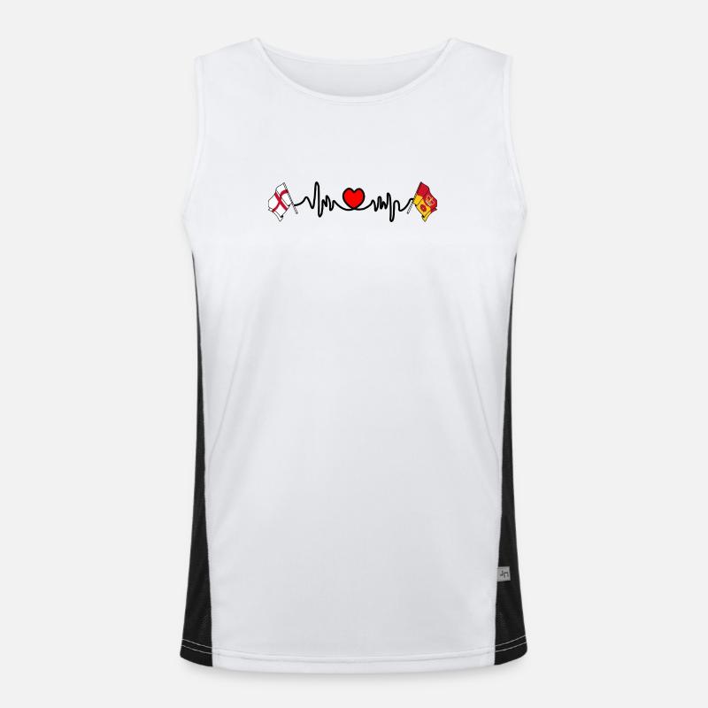 Herzfrequenz Hampshire & England Funktionelles Kontrast-Tank Top für Männer 