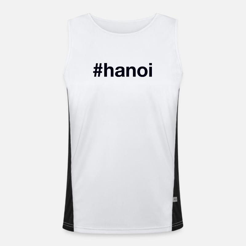 Hashtag Hanoï Vietnam Débardeur respirant contrasté Homme 