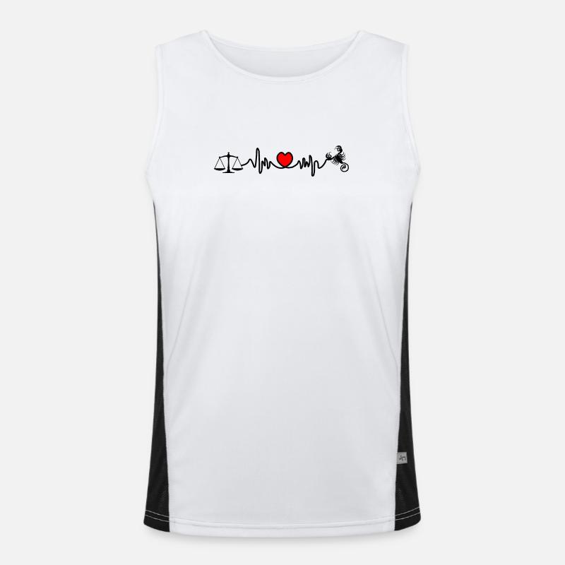 Herzfrequenz Cardio Waage Skorpion Funktionelles Kontrast-Tank Top für Männer 