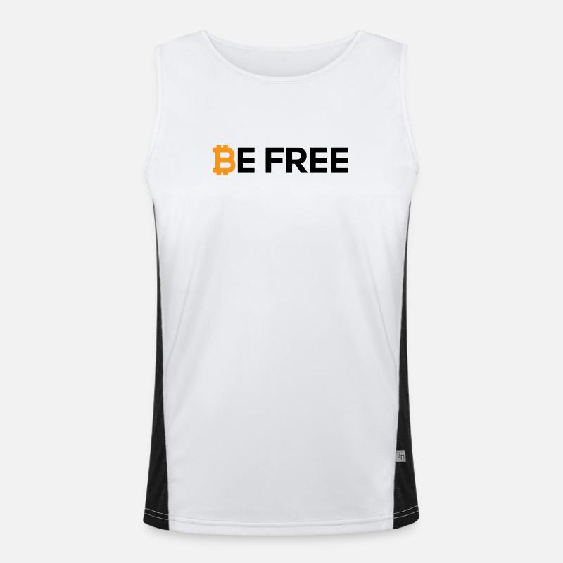 Bitcoin Be Free Men's Functional Contrast Tank Top 