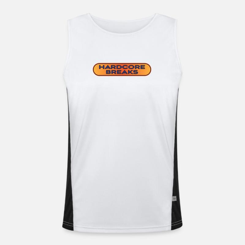 Hardcore bricht den Breakbeat Funktionelles Kontrast-Tank Top für Männer 