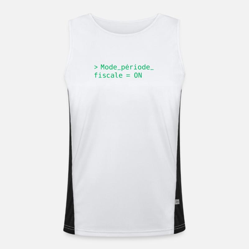 Fiscal period: slow loading, fast coffee Men's Functional Contrast Tank Top 