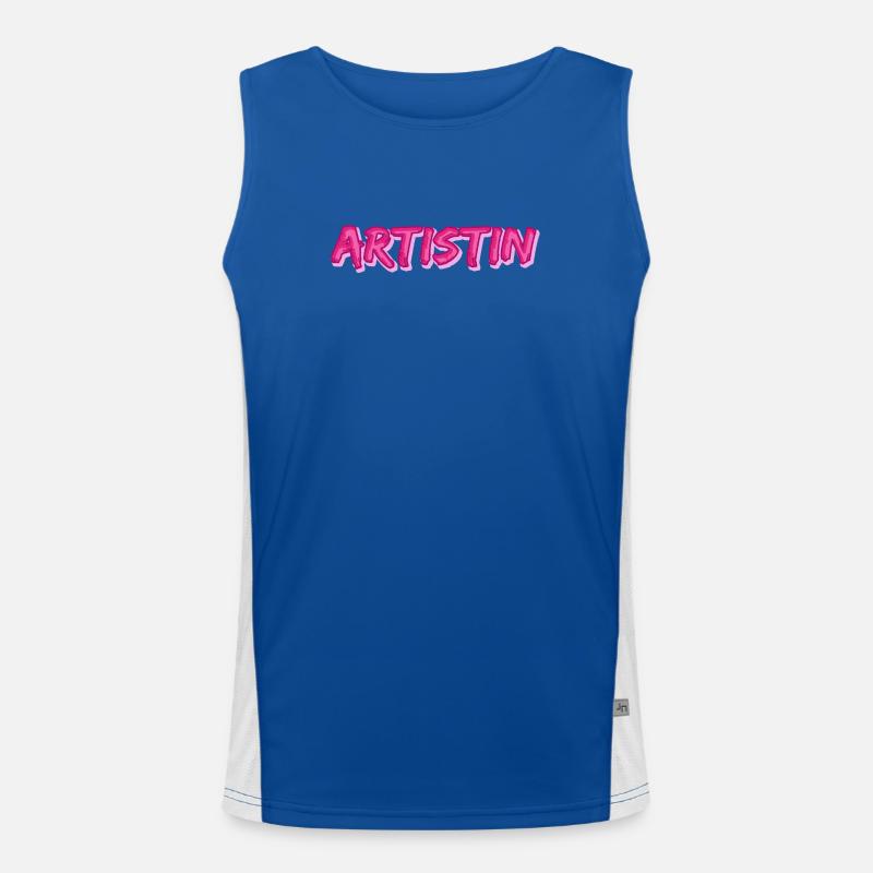 Artist as comic Men's Functional Contrast Tank Top 