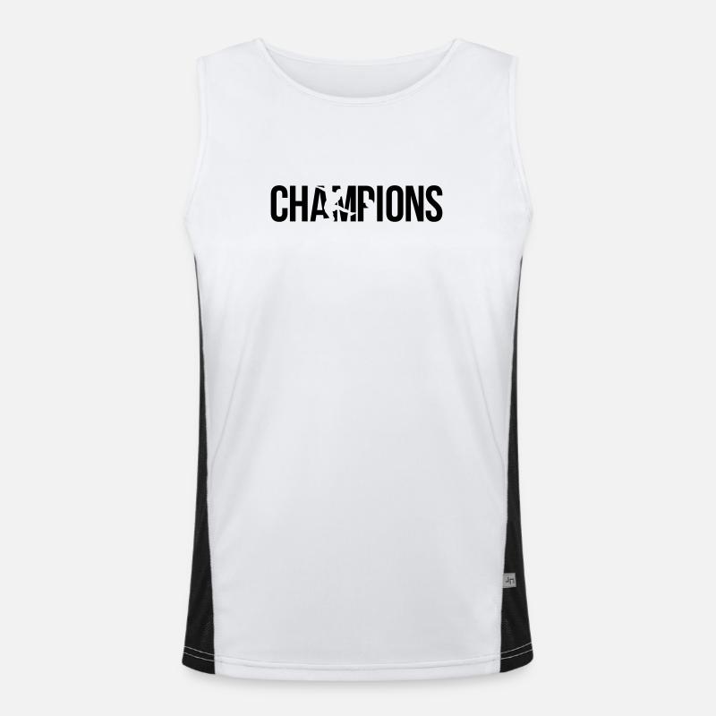 champions - Men's Functional Contrast Tank Top  - white/black