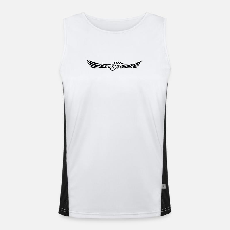 Uhu im Flug Funktionelles Kontrast-Tank Top für Männer 