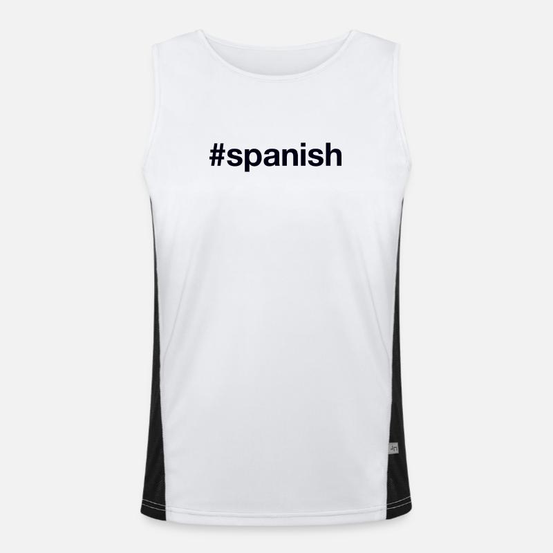 SPANISH Hashtag Spanisch Men's Functional Contrast Tank Top 
