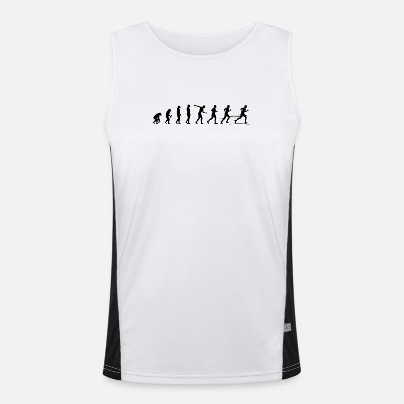 Oreiller autocollant T-shirt Marathon Runner Evolution Débardeur respirant contrasté Homme 