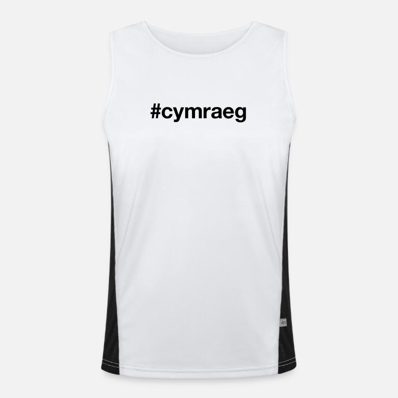 WALISISCH Hashtag Waliser Wales Funktionelles Kontrast-Tank Top für Männer 