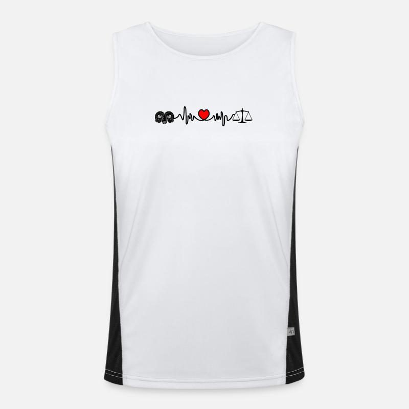 Herzfrequenz-Cardio-Ram-Skala Funktionelles Kontrast-Tank Top für Männer 