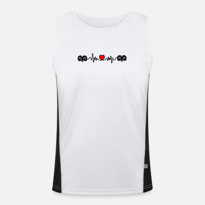 Herzfrequenz Cardio Ram Ram Ram Funktionelles Kontrast-Tank Top für Männer 