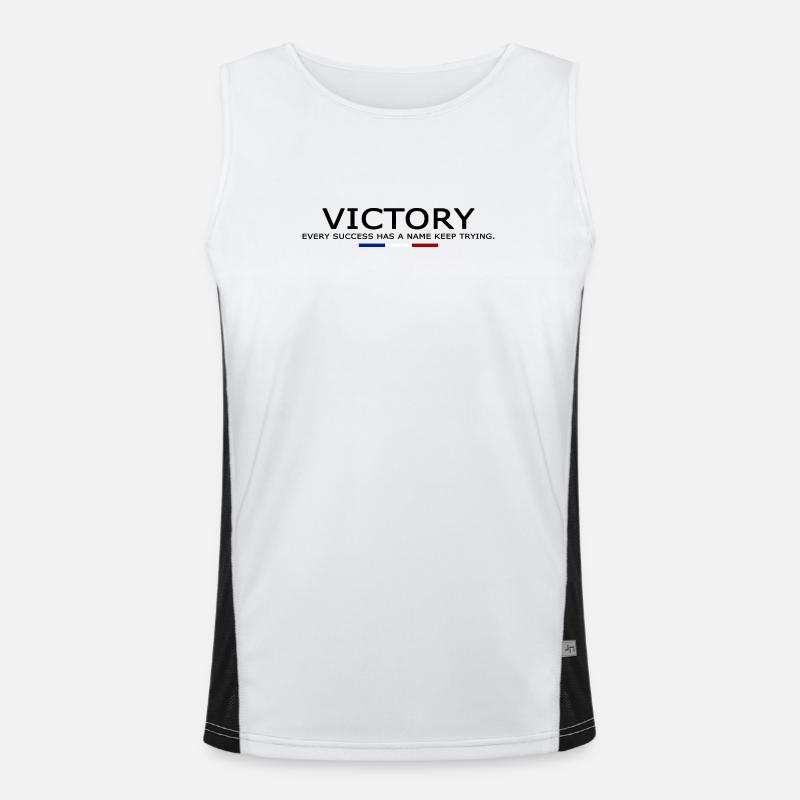 Victory EVERY SUCCESS HAS A NAME KEEP TRYING Men's Functional Contrast Tank Top 