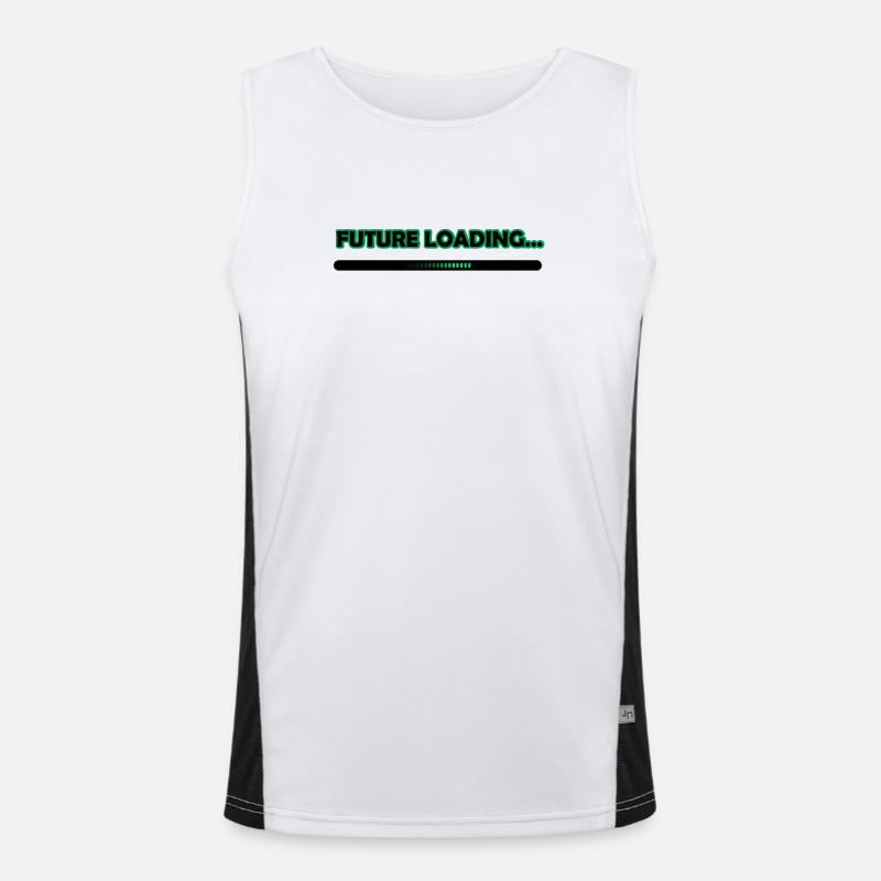 Future Loading Progress Tee Funktionelles Kontrast-Tank Top für Männer 