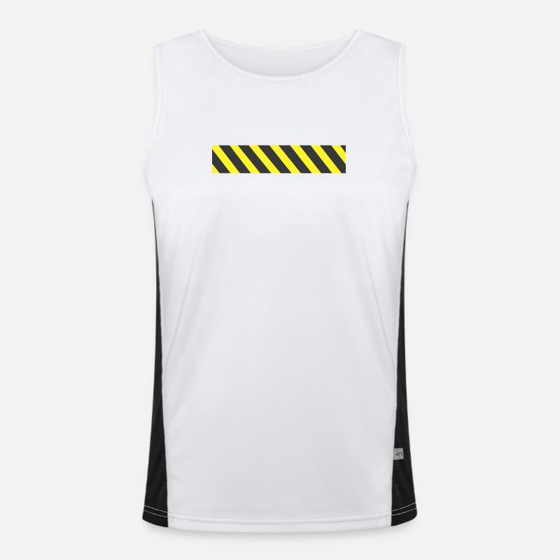 Caution tape Men's Functional Contrast Tank Top 