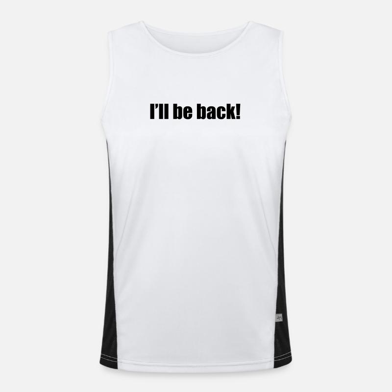 I'll be back Funktionelles Kontrast-Tank Top für Männer 