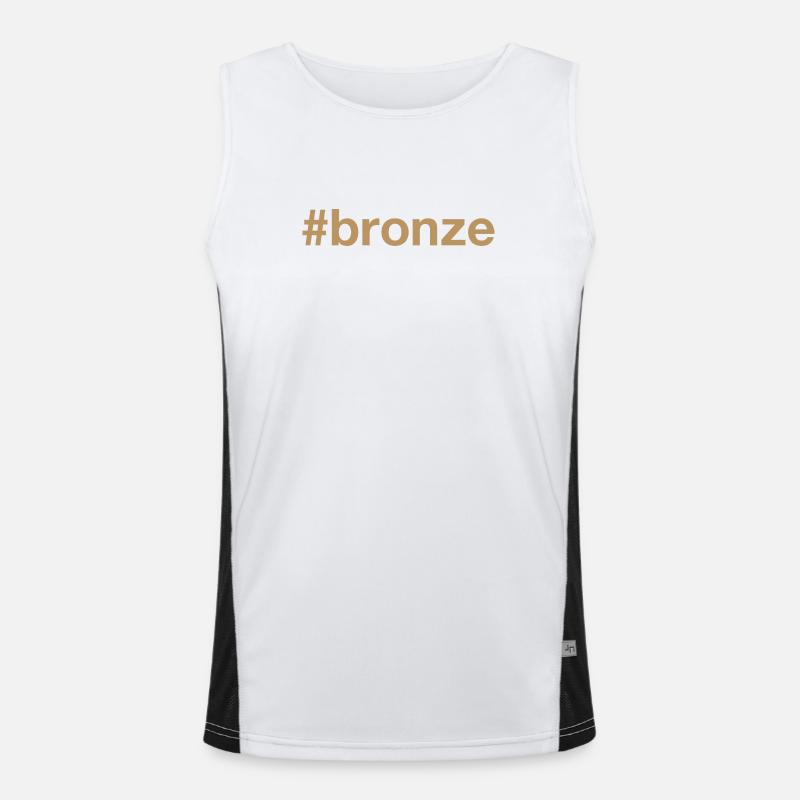 BRONZE Hashtag Funktionelles Kontrast-Tank Top für Männer 