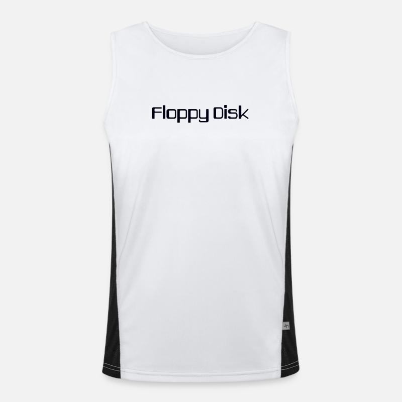 Floppy Disk Funktionelles Kontrast-Tank Top für Männer 