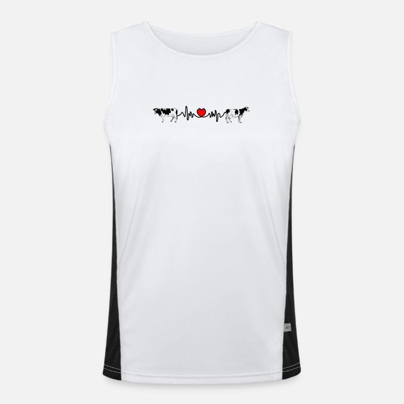 Cardio-Herzfrequenz-Kühe Funktionelles Kontrast-Tank Top für Männer 