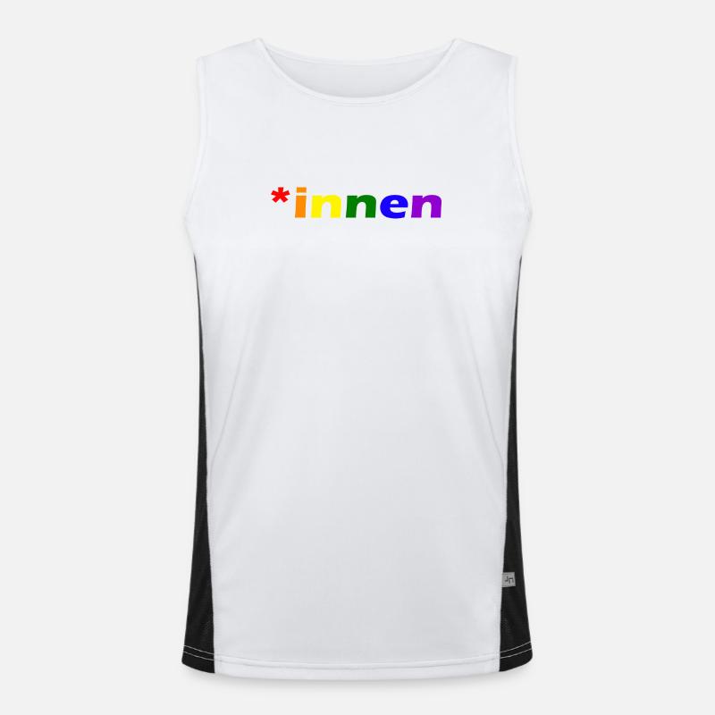 *innen Gendern Funktionelles Kontrast-Tank Top für Männer 