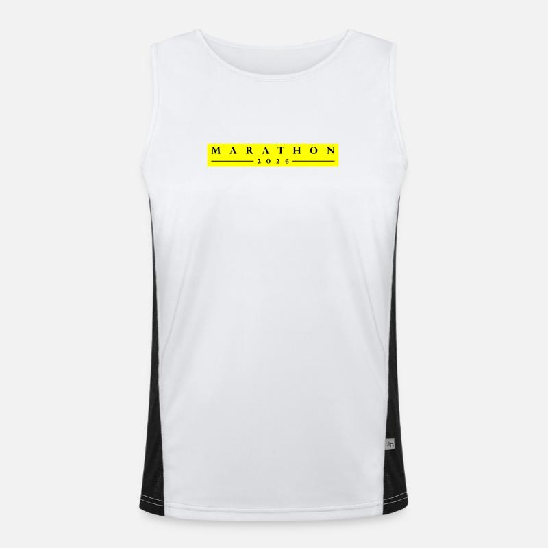 Marathon 2026 Funktionelles Kontrast-Tank Top für Männer 