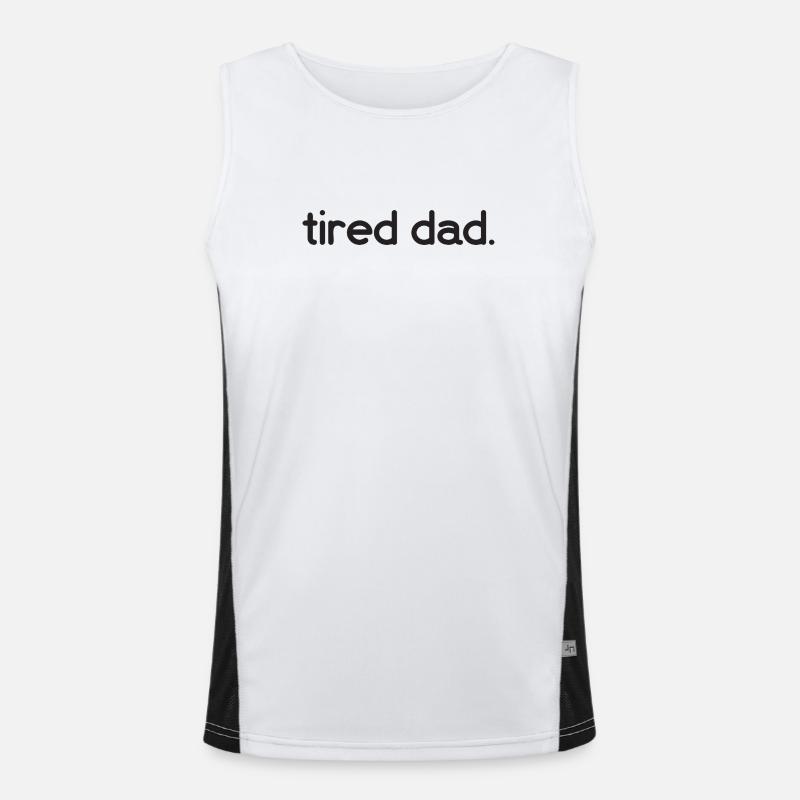 tired dad Funktionelles Kontrast-Tank Top für Männer 