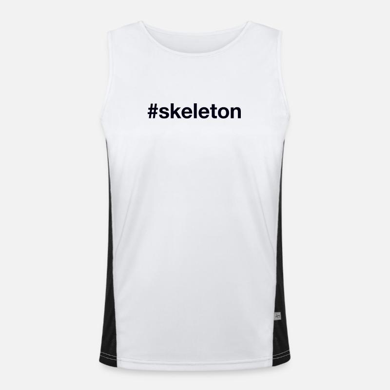 Skeleton Hashtag Funktionelles Kontrast-Tank Top für Männer 