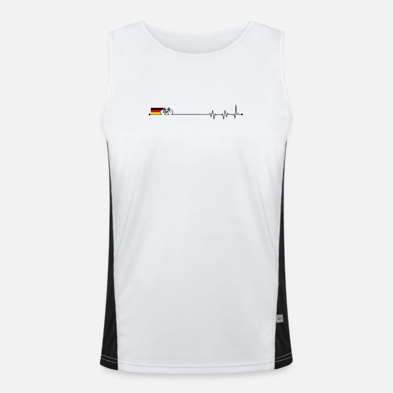 Germany flag bicycle Men's Functional Contrast Tank Top 