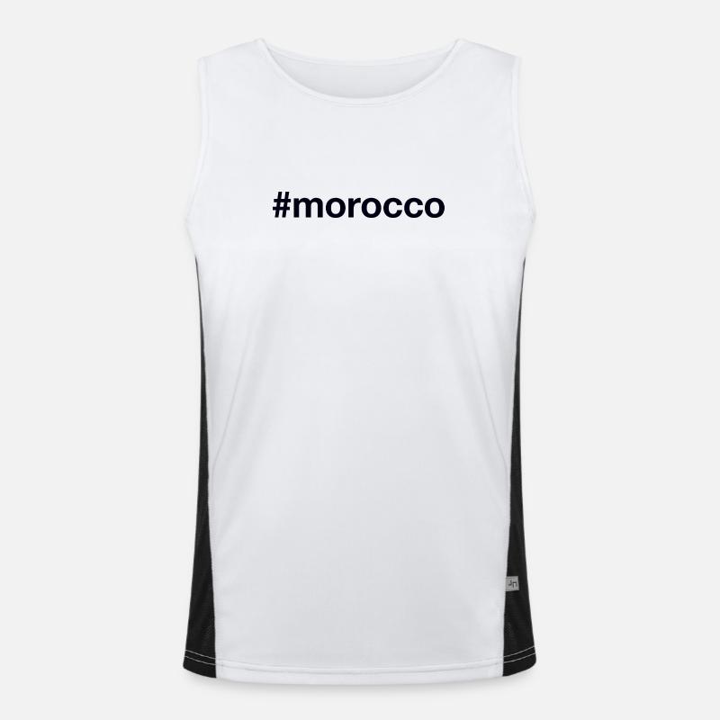 MOROCCO Hashtag Marokko Funktionelles Kontrast-Tank Top für Männer 