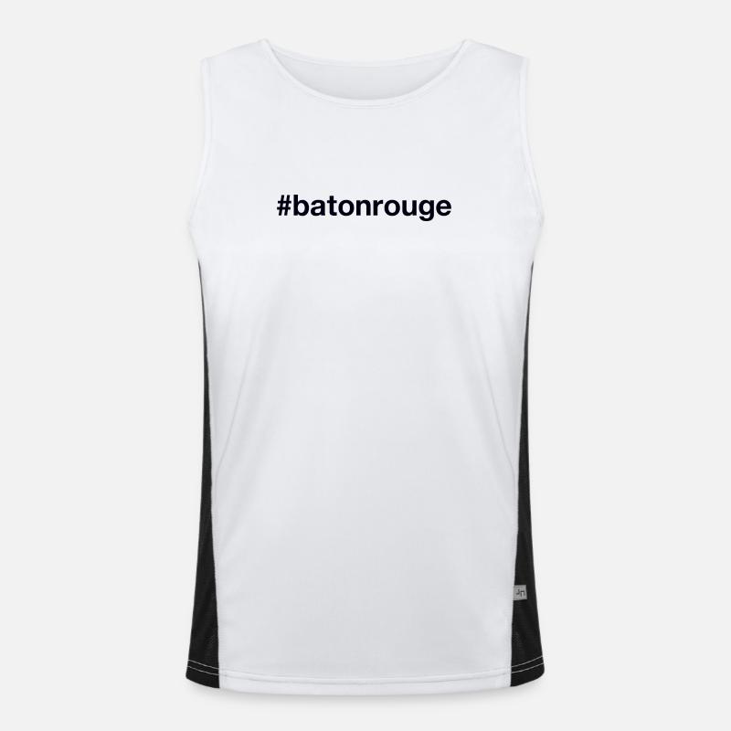 BATON ROUGE Hashtag Funktionelles Kontrast-Tank Top für Männer 