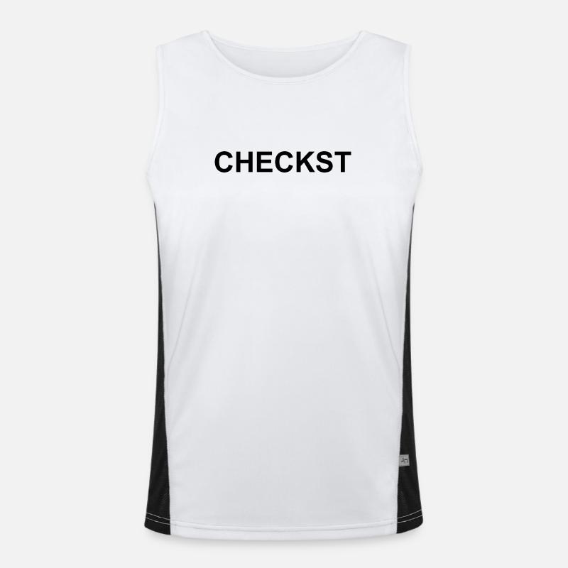 check black Men's Functional Contrast Tank Top 