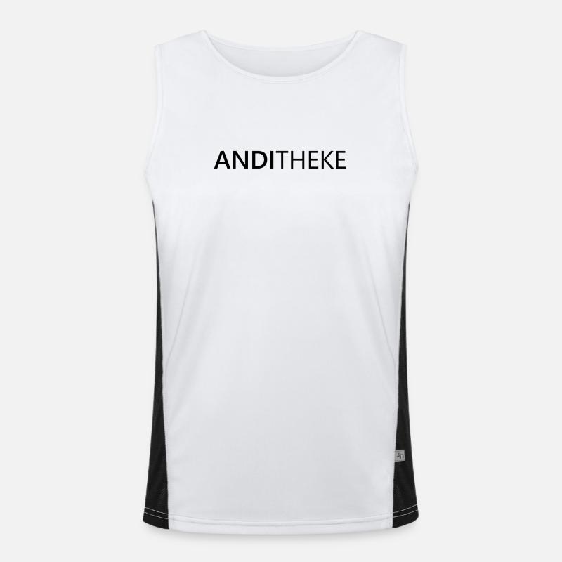 AndiTheke – Witziges Geschenk Andreas, Andi & Andy Funktionelles Kontrast-Tank Top für Männer 