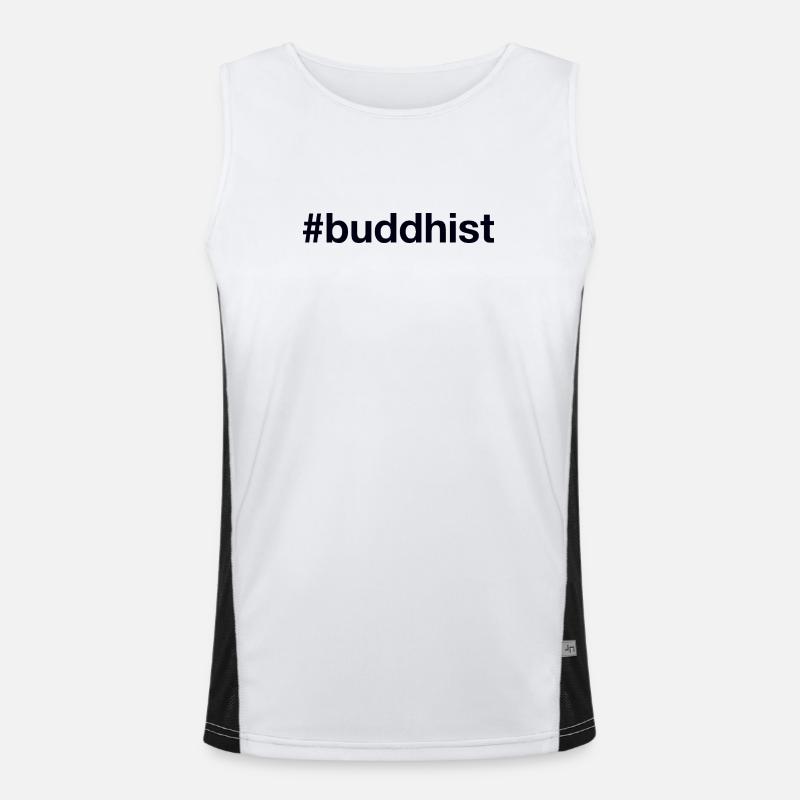 Buddhist Buddhism Buddhismus Funktionelles Kontrast-Tank Top für Männer 