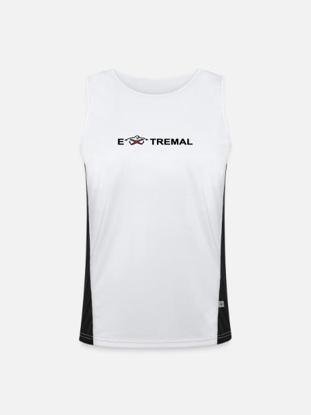 extremal - Débardeur respirant contrasté Homme - blanc/noir