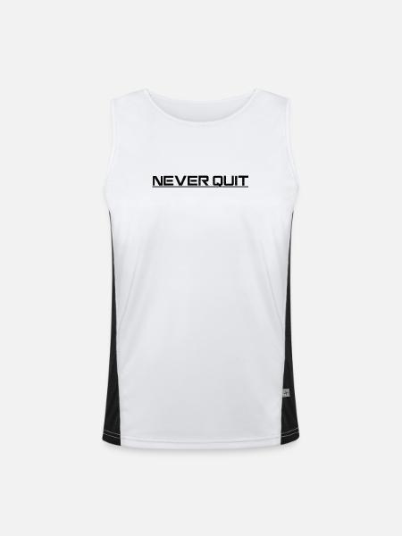Motif d’endurance Never Quit - Débardeur respirant contrasté Homme - blanc/noir