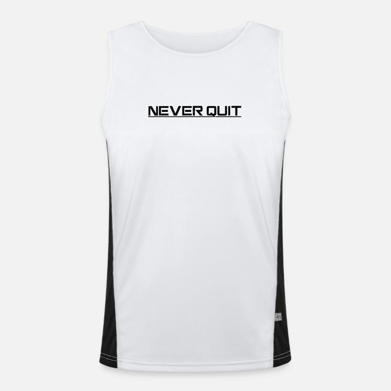 Never Quit Endurance Motif Men's Functional Contrast Tank Top 