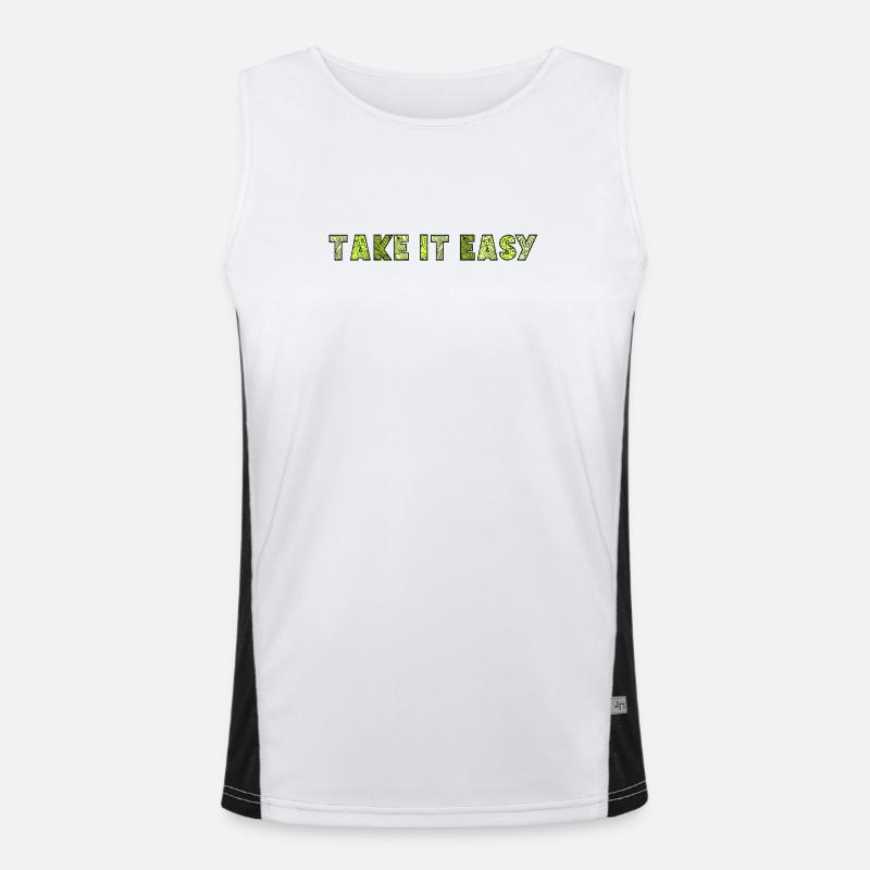 Take It Easy Funktionelles Kontrast-Tank Top für Männer 
