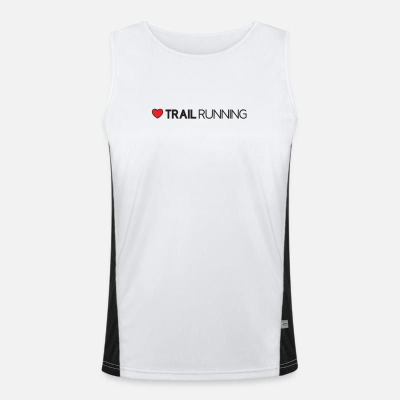 Ich liebe Trailrunning Funktionelles Kontrast-Tank Top für Männer 