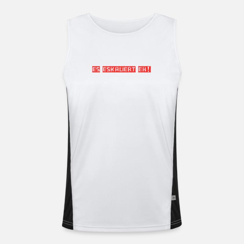 Es eskaliert eh! Funktionelles Kontrast-Tank Top für Männer 