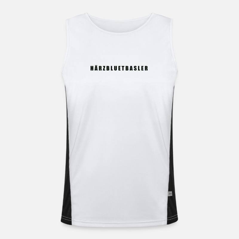 Härzbluetbasler Kanton Basel Funktionelles Kontrast-Tank Top für Männer 