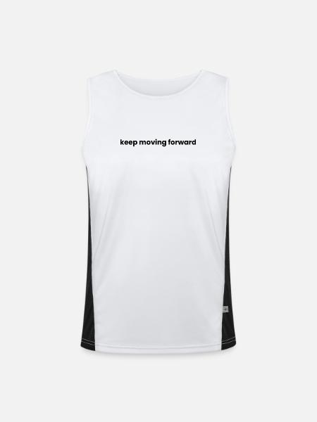 Keep moving forward - Men's Functional Contrast Tank Top - white/black
