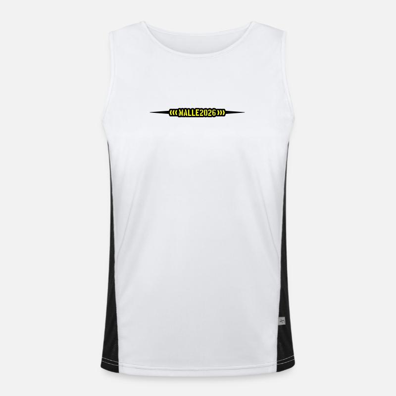 Malle 2026 Mallorca - Men's Functional Contrast Tank Top  - white/black